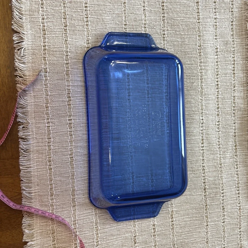 VTG Anchor Hocking Loaf Pan COBALT BLUE 1.5 Qt Ovenware 5